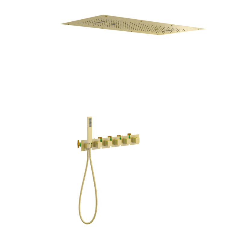 Изображение товара Душевая система Timo Petruma SX-5329/17SM термостатическая золото матовое
