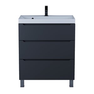 Изображение товара Тумба под раковину Uperwood Tanos 70 см черный матовый напольная