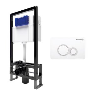 Изображение товара СЕТ Инсталляция Bettoserb Sava Free Standing + Клавиша смыва Duo, белый глянец/хром матовый, SFS40006458