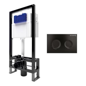 Изображение товара СЕТ Инсталляция Bettoserb Sava Free Standing + Клавиша смыва Cool, черный матовый, SFS40006467