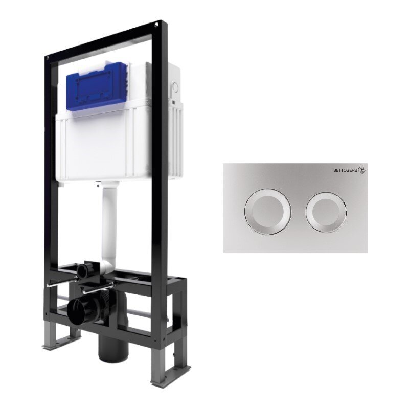 Изображение товара Bettoserb Sava Free Standing: инсталляция для унитаза, 9 л, 3/6 л, черная клавиша Изображение товара Bettoserb Sava Free Standing: инсталляция для унитаза, 9 л, 3/6 л, черная клавиша