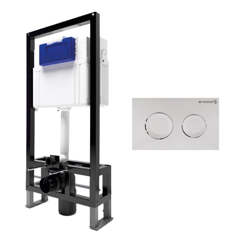 Изображение товара СЕТ Инсталляция Bettoserb Sava Free Standing + Клавиша смыва Cool, хром глянец, SFS40006469
