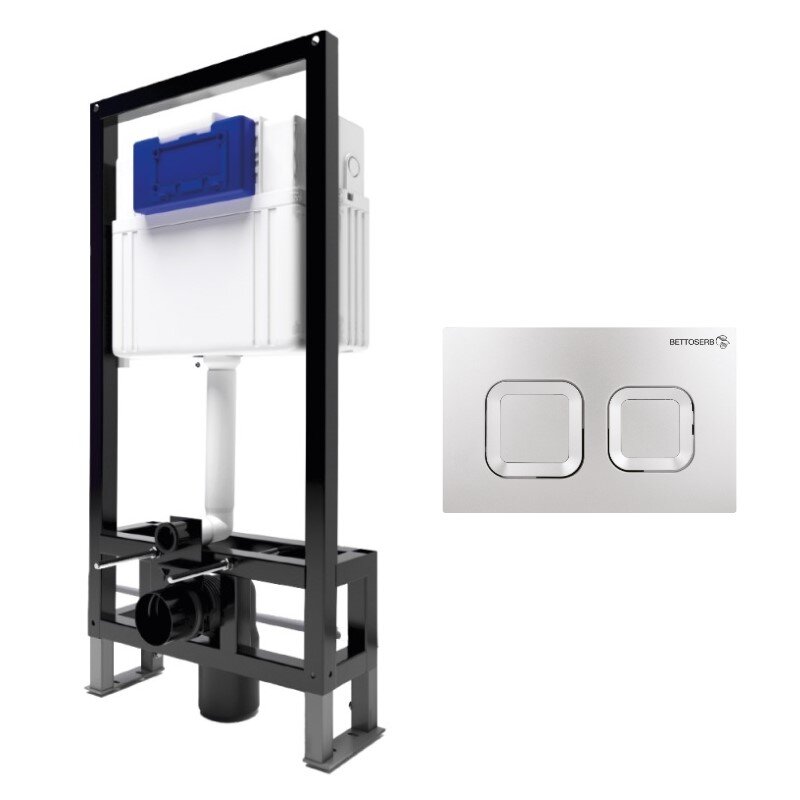 Изображение товара Инсталляция Bettoserb Sava Free Standing с механической клавишей и двухрежимным сливом