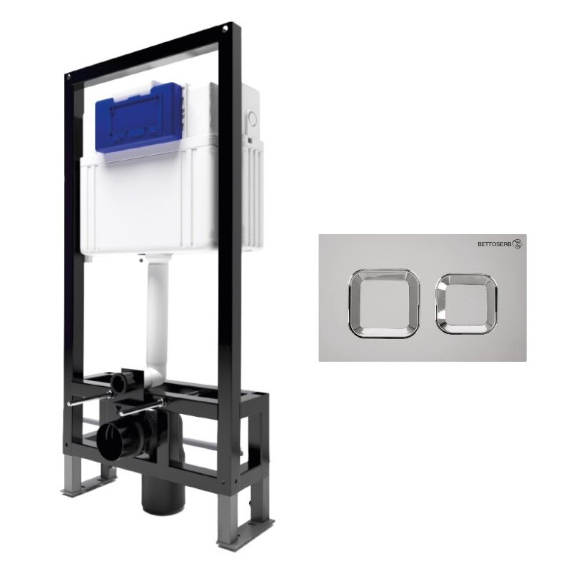 Изображение товара Инсталляция Bettoserb Sava Free Standing SFS40006473 с клавишей Smart хром