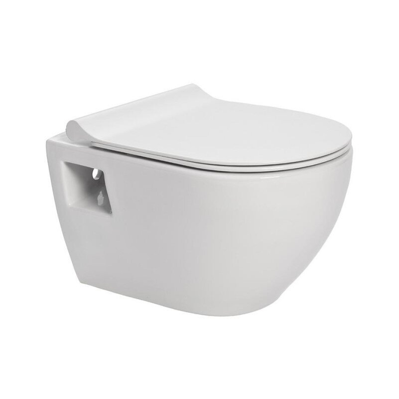 Изображение товара Бехободковый подвесной унитаз Bettoserb Stream Line 52 мм безободковый с микролифтом