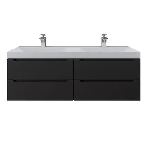 Изображение товара Тумба под раковину Uperwood Tanos 2910203302, 120 см, подвесная, цвет черный матовый