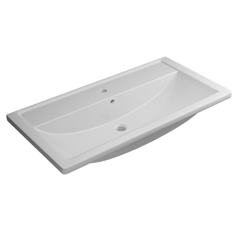 Изображение товара Раковина Uperwood Foster 291020343 90 см белая прямоугольная с переливом