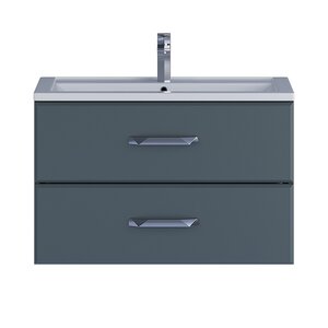 Изображение товара Тумба под раковину Uperwood Foster 291020522, 80 см, подвесная, цвет серый графит