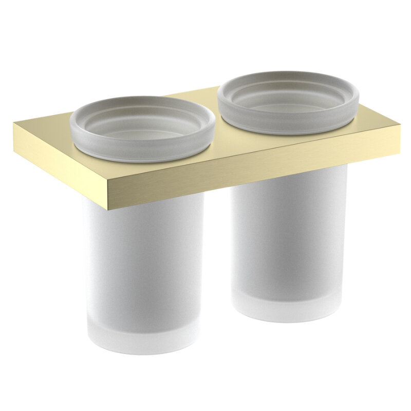 Изображение товара Стакан для зубных щеток Timo Petruma 15234/17 матовое золото стеклянный