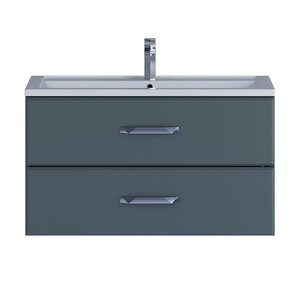 Изображение товара Тумба под раковину Uperwood Foster 291020523, 90 см, подвесная, цвет серый графит