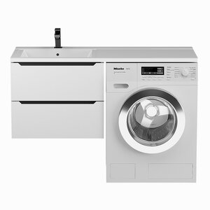 Изображение товара Тумба под раковину Uperwood Tanos 291020261, 60 см, подвесная, цвет  белый/графит матовый