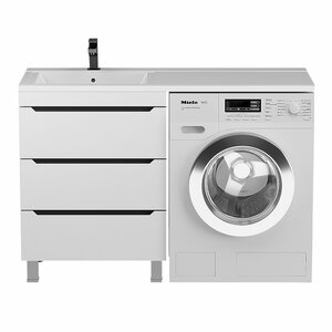 Изображение товара Тумба под раковину Uperwood Tanos 291020259, 60 см, напольная, цвет белый/графит матовый