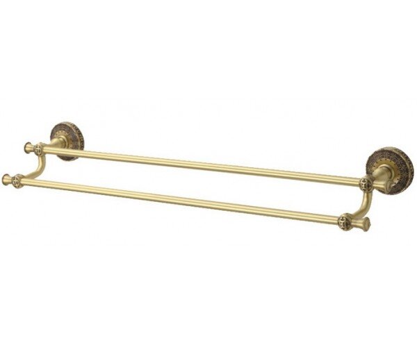 Изображение товара Двойной держатель полотенец Zorg Antic AZR 13 BR бронза 64.9 см