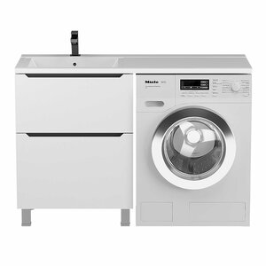 Изображение товара Тумба под раковину Uperwood Tanos 291120334, 60 см, напольная, цвет белый/графит матовый