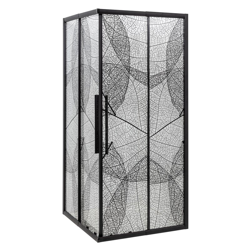 Изображение товара Душевой уголок AvaCan KB 100-110, KB100, 100-110 х 100-110 см, стекло прозрачное с рисунком, профиль черный