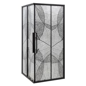 Изображение товара Душевой уголок AvaCan KB 100-110, KB100, 100-110 х 100-110 см, стекло прозрачное с рисунком, профиль черный, 98878