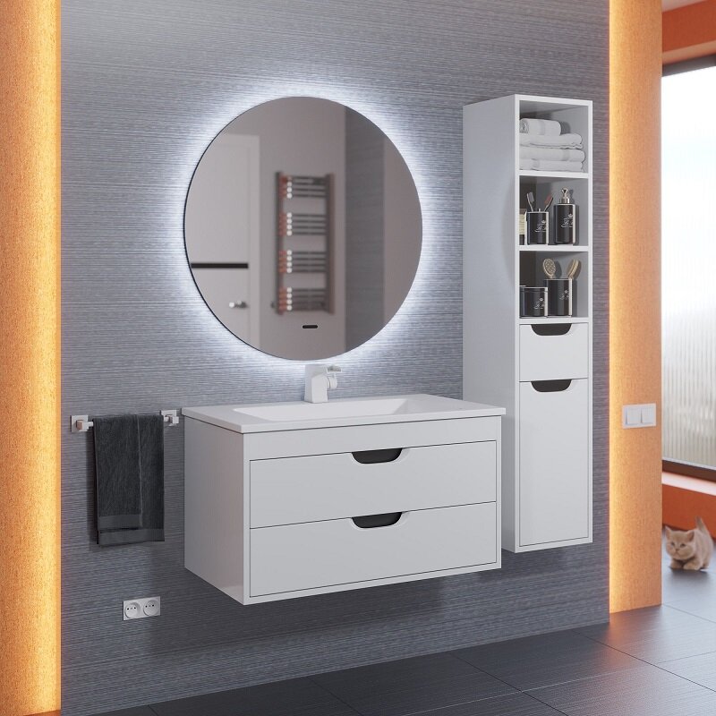 Изображение товара Зеркало Uperwood Modul 2949345678, 65 см, холодная подсветка, сенсорный выключатель, антизапотевание Изображение товара Зеркало Uperwood Modul 2949345678, 65 см, холодная подсветка, сенсорный выключатель, антизапотевание