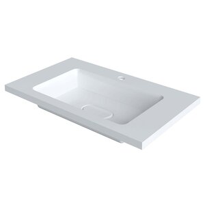 Изображение товара Раковина Uperwood Modul 2911020340, 80 см, с декоративной крышкой слива, цвет белый