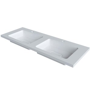 Изображение товара Раковина Uperwood Modul 2911020342 120 см из искусственного камня с глянцевым белым покрытием