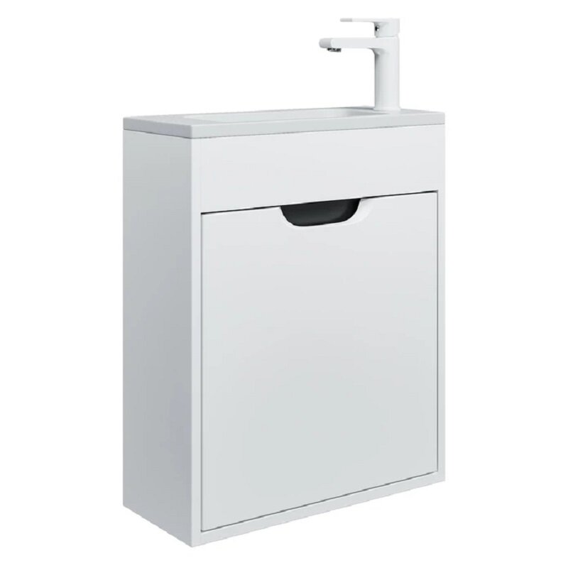 Изображение товара Подвесная тумба под раковину Uperwood Modul 50 см МДФ цвет белый/графит матовый