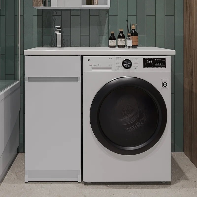 Изображение товара Тумба под стиральную машинку Orange Sistema на заказ, напольная или подвесная, 100-130 см, мультико