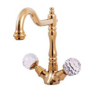 Изображение товара Смеситель для раковины Rav-Slezak Brilliance 121.5/8Z с донным клапаном золото