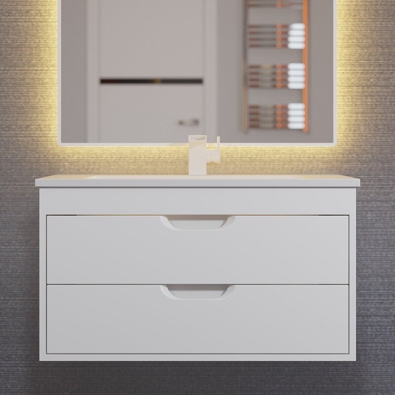 Изображение товара Тумба под раковину Uperwood Modul 2930205252, 80 см, подвесная, цвет белый матовый