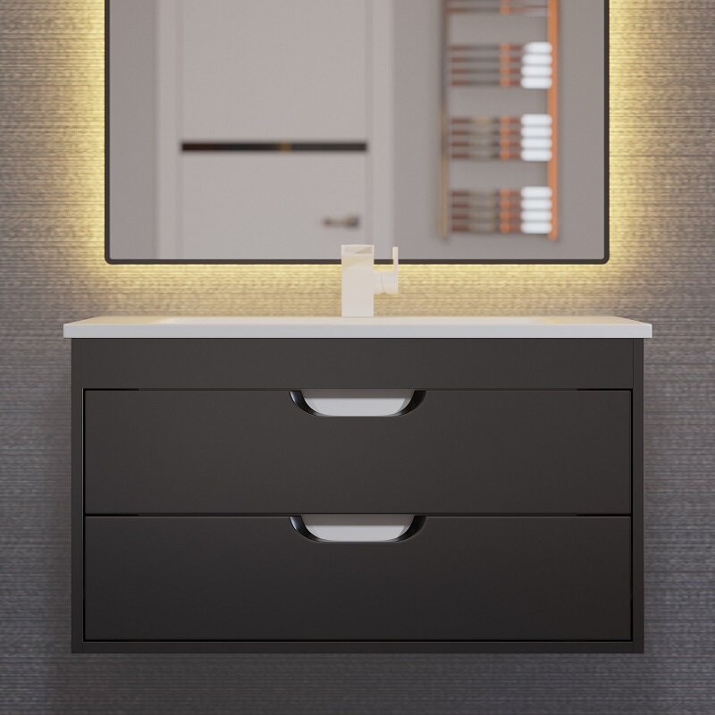 Изображение товара Подвесная тумба под раковину Uperwood Modul 80 см черный матовый