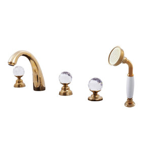 Изображение товара Смеситель для ванны Rav-Slezak Brilliance176.5PZ с золотым покрытием, Чехия