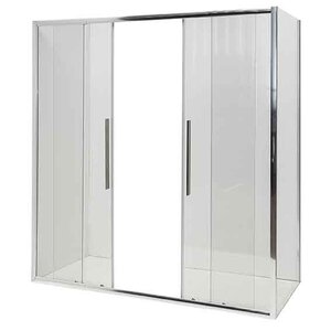 Изображение товара Душевой уголок AvaCan FC2 170-190 + SC90 MT, FC2-170-SC90MT, 170 - 190 х 90 см, стекло матовое, профиль хром