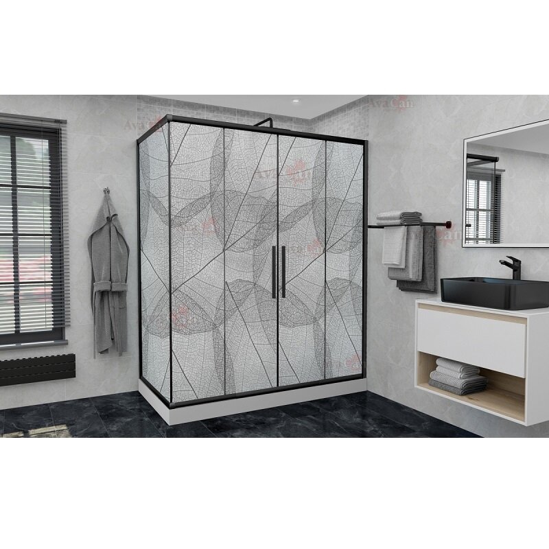 Изображение товара Душевой уголок AvaCan FB2 170-190 + SB100 MT с матовым стеклом и раздвижной конструкцией