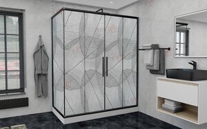 Изображение товара Душевой уголок AvaCan FB2-190-SB100MT Матовый рисунок, 190x100 см