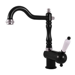 Изображение товара Смеситель для кухонной мойки Rav-Slezak Labe L508.5/8CMATC, цвет черный матовый/хром