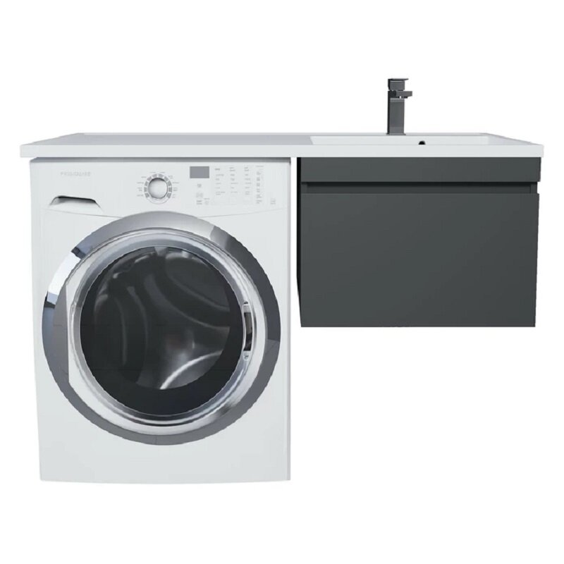 Изображение товара Тумба под раковину Uperwood Magenta 45 см черный матовый подвесная с ящиком