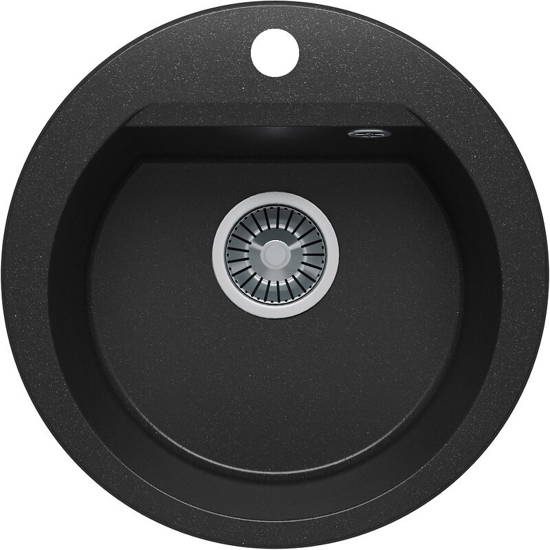 Изображение товара Кухонная мойка Polygran Atol-460 №16 из искусственного камня черная 46 см