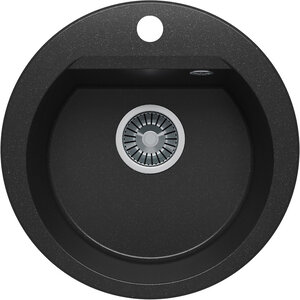 Изображение товара Кухонная мойка Polygran Atol-460 №16 из искусственного камня черная 46 см