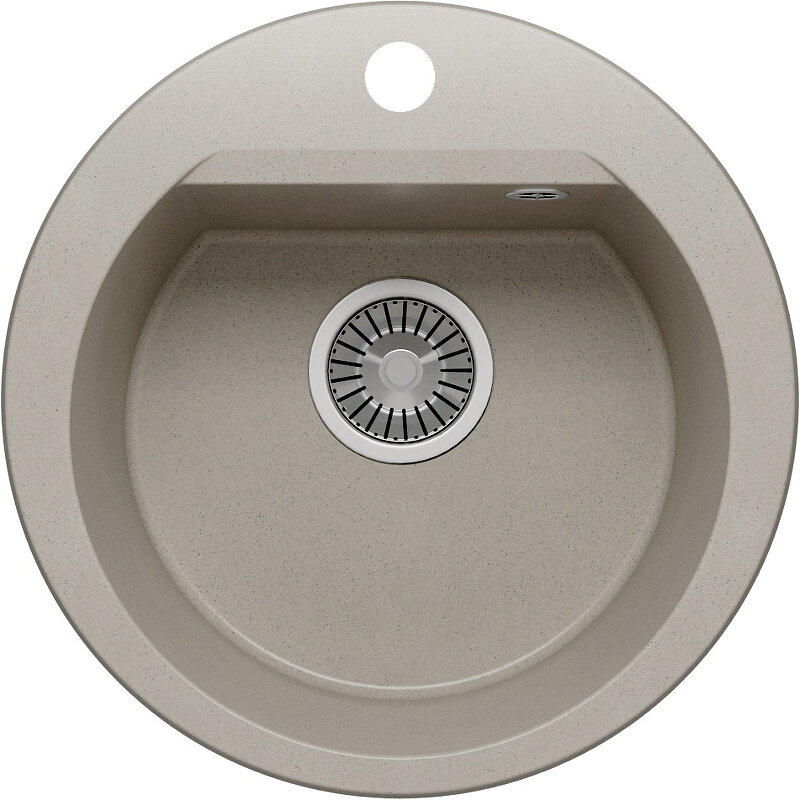 Изображение товара Мойка кухонная Polygran Atol-460 №14 678880, 46 см, искусственный камень, серый