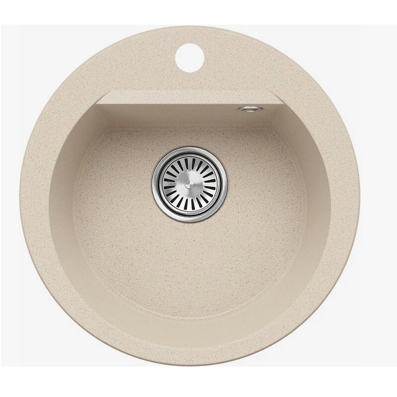 Изображение товара Кухонная мойка Polygran Atol-460 №327 из искусственного камня бежевого цвета