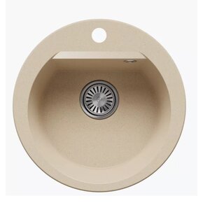 Изображение товара Мойка кухонная Polygran Atol-460 №328 855519, 46 см, искусственный камень, опал