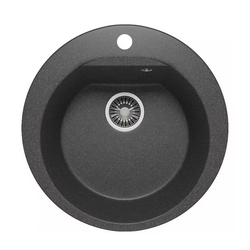 Изображение товара Кухонная мойка Polygran Atol-520 №16 52 см искусственный камень черная встраиваемая Изображение товара Кухонная мойка Polygran Atol-520 №16 52 см искусственный камень черная встраиваемая
