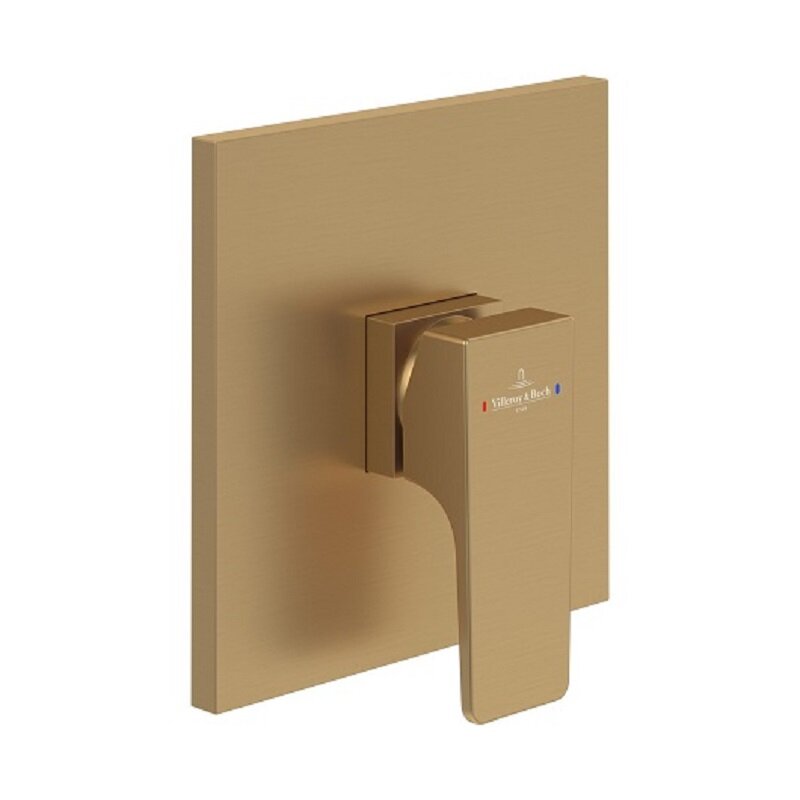Изображение товара Смеситель Villeroy&Boch Architectura Square, TVS12500200076, для душа, золото сатинированное