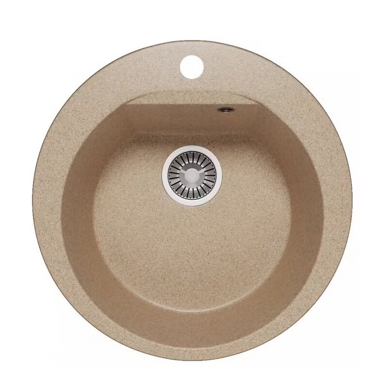 Изображение товара Мойка кухонная Polygran Atol-520 №302 627475, 52 см, искусственный камень, песочный