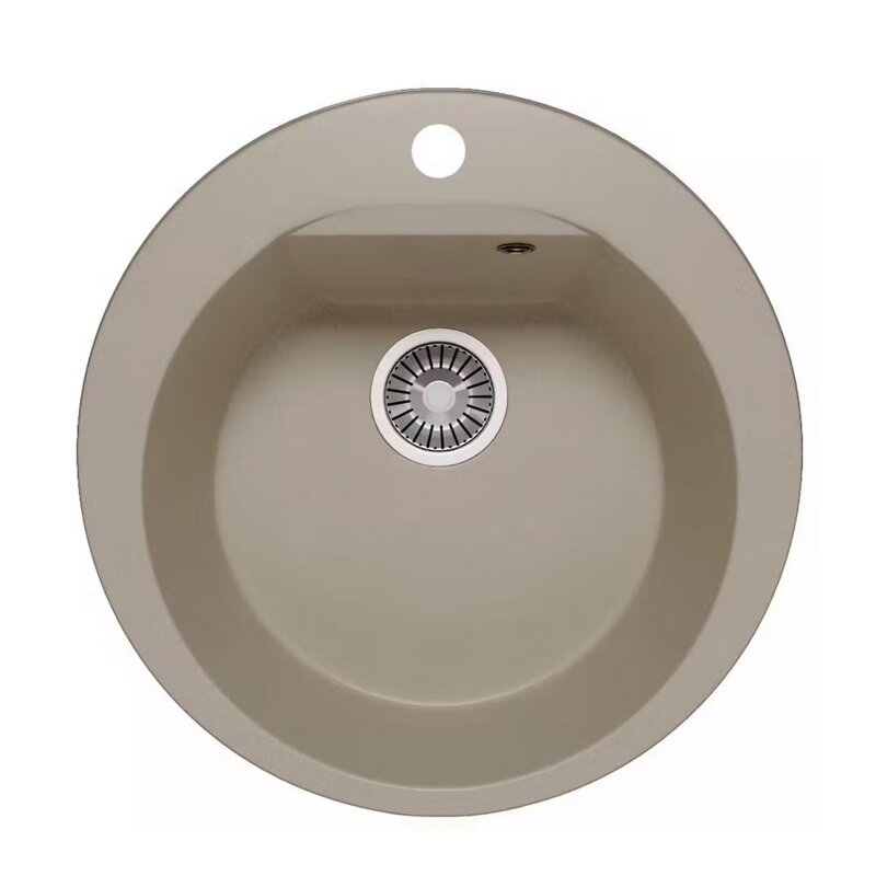 Изображение товара Кухонная мойка Polygran Atol-520 №14 52 см из искусственного камня серого цвета