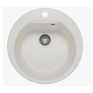 Изображение товара Мойка кухонная Polygran Atol-520 №36, 52 см, искусственный камень, белый хлопок