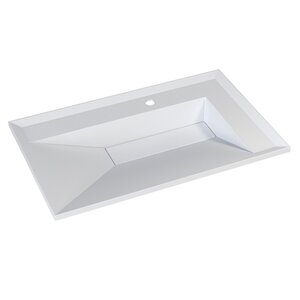 Изображение товара Раковина Uperwood Lotus 80 см из литьевого мрамора с декоративной крышкой сливом