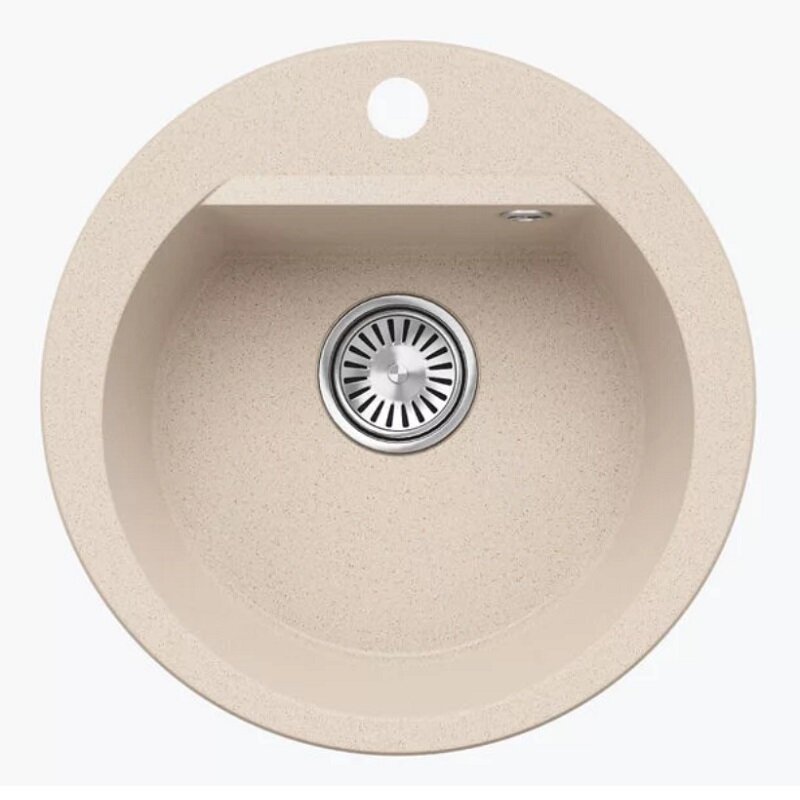 Изображение товара Мойка кухонная Polygran Atol-520 №327 854796, 52 см, искусственный камень, кремовый