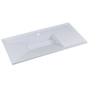 Изображение товара Раковина Uperwood Lotus 35480000001 100 см белый матовый с декоративной крышкой слива
