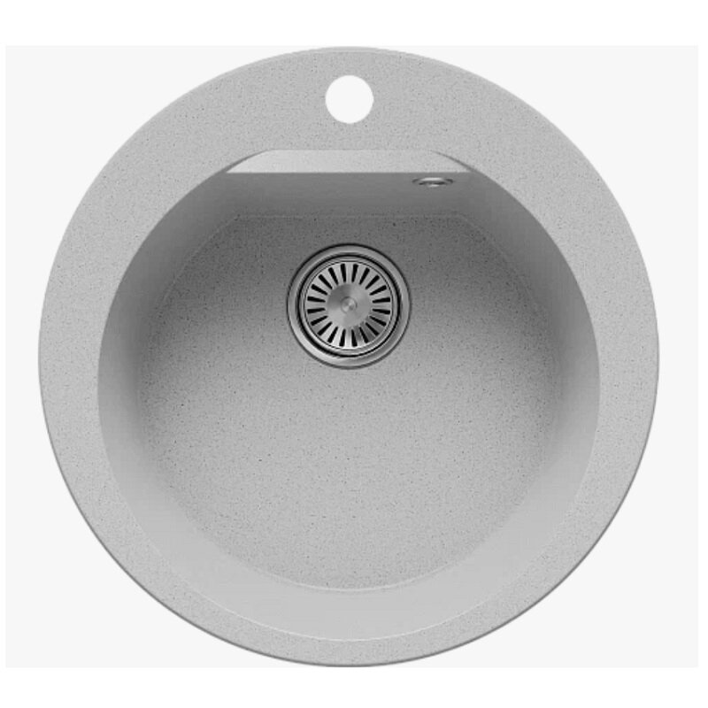 Изображение товара Мойка кухонная Polygran Atol-520 №314 854789, 52 см, искусственный камень, светло-серый