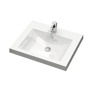 Изображение товара Раковина Uperwood Eva 50 см из литьевого мрамора, белая, монтаж на тумбу