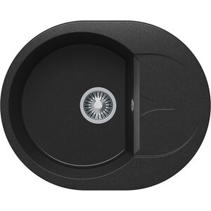 Изображение товара Кухонная мойка Polygran Atol-620 №16 из искусственного гранита черная 62 см